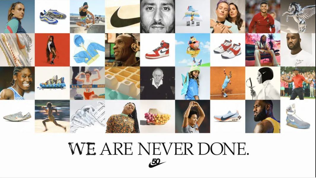 We are never done Nike 50th anniversary